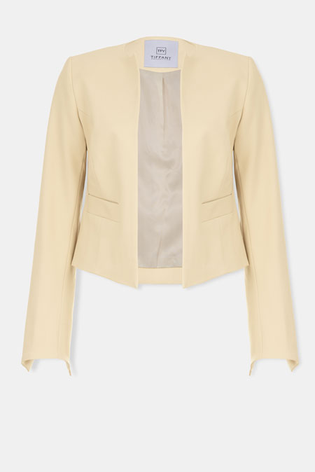 Kratki elegantni sako bez revera Tiffany Production