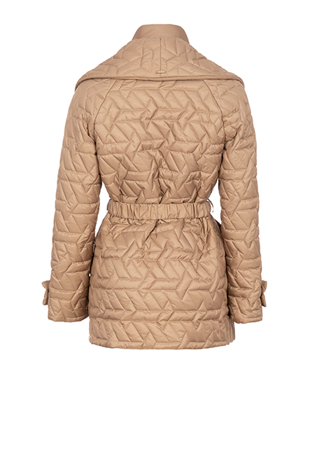 Ženska prošivena jakna sa kaišem i širokom kragnom Tiffany Production