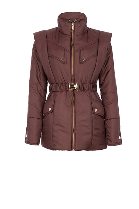 Ženska kratka jakna sa asimetričnim detaljem i pojasom Tiffany Production