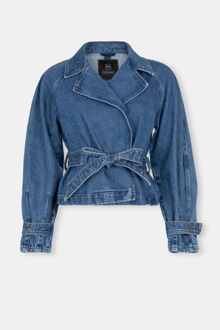 Tiffany Production Teksas jakna sa vezivanjem u struku