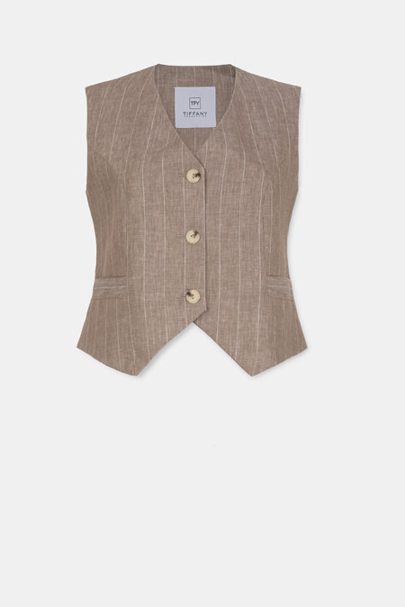 Laneni prsluk sa prugama Tiffany Production