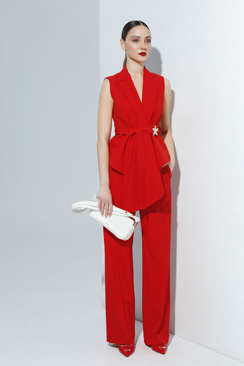 Elegantni prsluk sa pojasom Tiffany Production