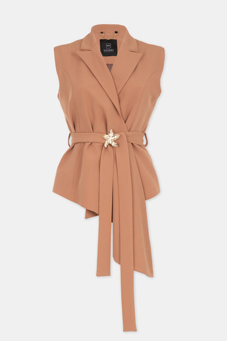 Elegantni prsluk sa pojasom Tiffany Production