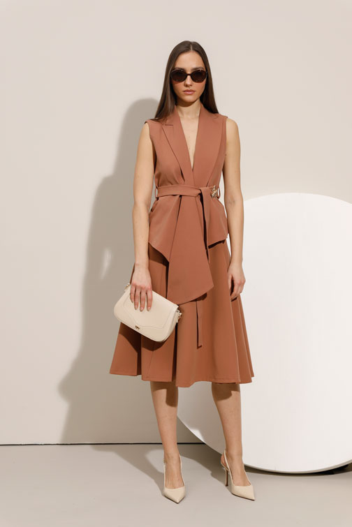 Elegantni prsluk sa pojasom Tiffany Production