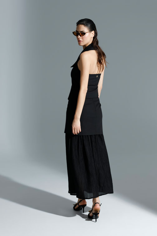 Strukirani prsluk sa otvorenim leđima Tiffany Production