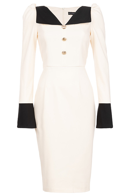 Ženska midi haljina sa zvonastim rukavima Tiffany Production