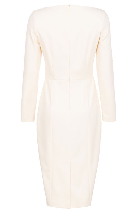 Midi haljina sa dugim rukavima i šlicem pozadi Tiffany Production