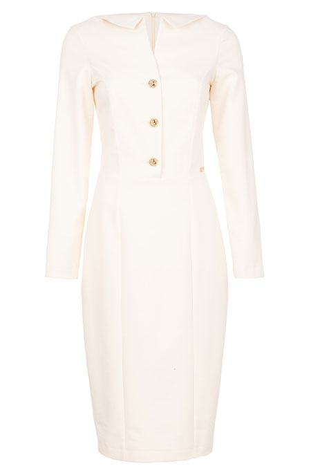 Midi haljina sa dugim rukavima i šlicem pozadi Tiffany Production