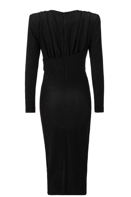 Midi haljina sa diskretnim sjajem i V-izrezom Tiffany Production