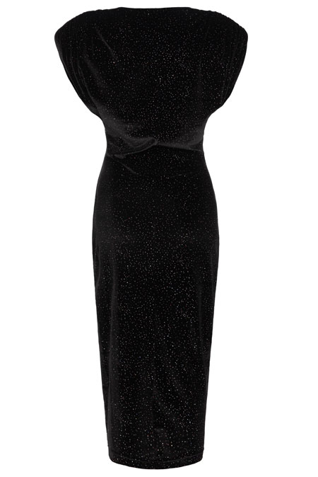 Midi plišana haljina sa sjajem Tiffany Production