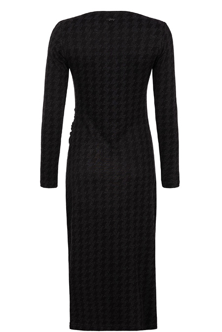 Midi haljina dugih rukava sa nabranim detaljem na stomaku Tiffany Production