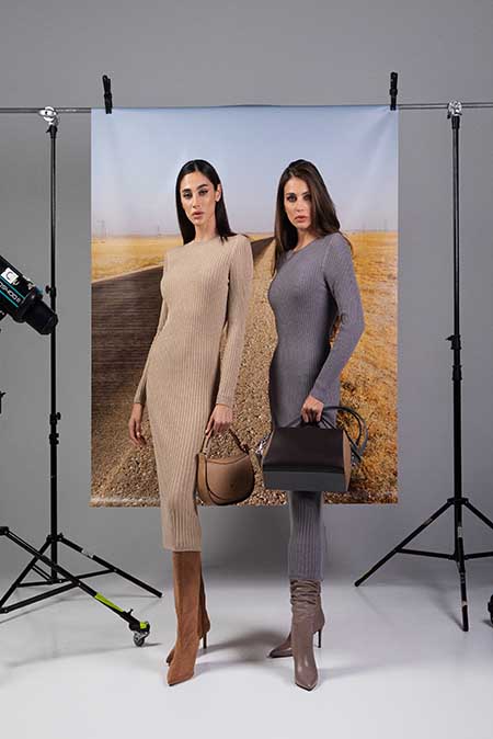 Trikotažna midi haljina dugih rukava Tiffany Production