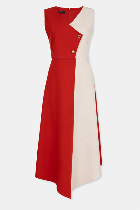 Elegantna dvobojna haljina bez rukava Tiffany Production