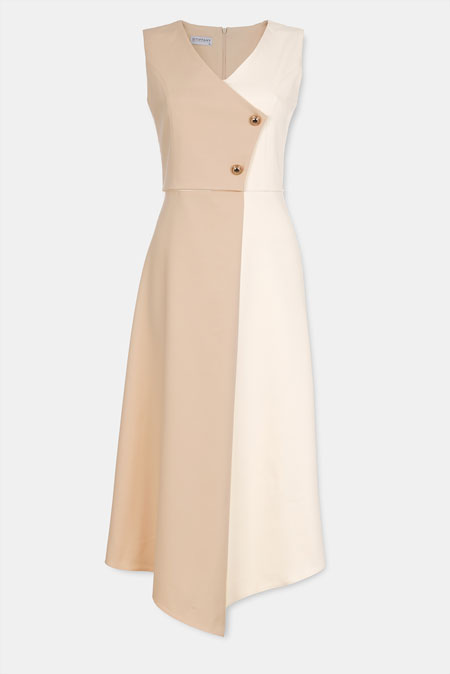 Tiffany Production Elegantna dvobojna haljina bez rukava