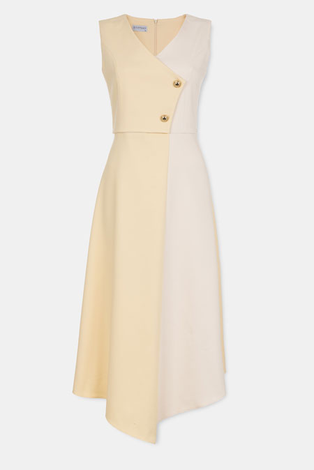 Tiffany Production Elegantna dvobojna haljina bez rukava