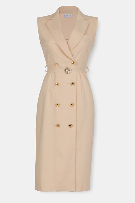 Midi haljina sa dvorednim kopčanjem Tiffany Production