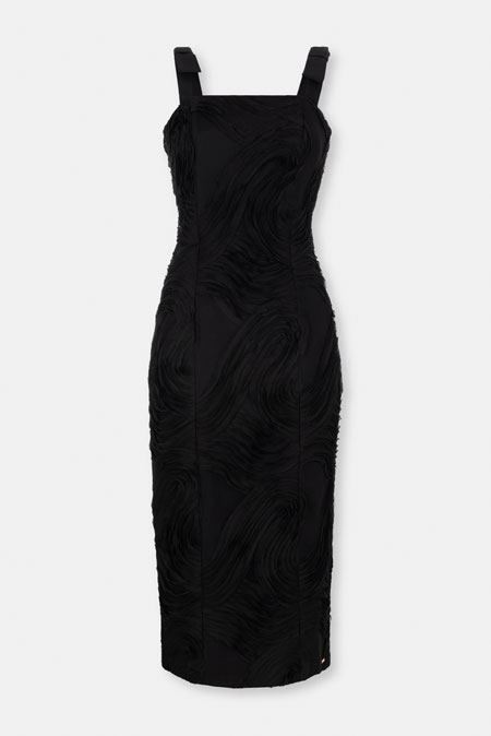 Tiffany Production Elegantna midi haljina sa teksturom