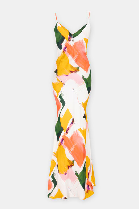 Duga haljina u apstraktnom dezenu Tiffany Production