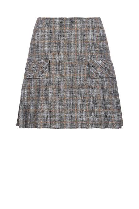 Mini karirana suknja sa ukrasnim džepovima Tiffany Production