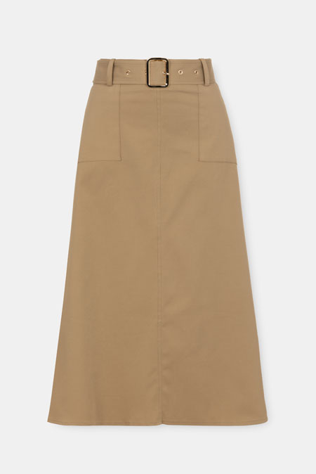 Pamučna midi suknja sa kaišem Tiffany Production