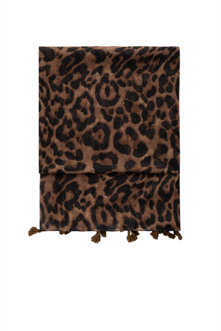 Tiffany Production Braon ešarpa sa leopard printom