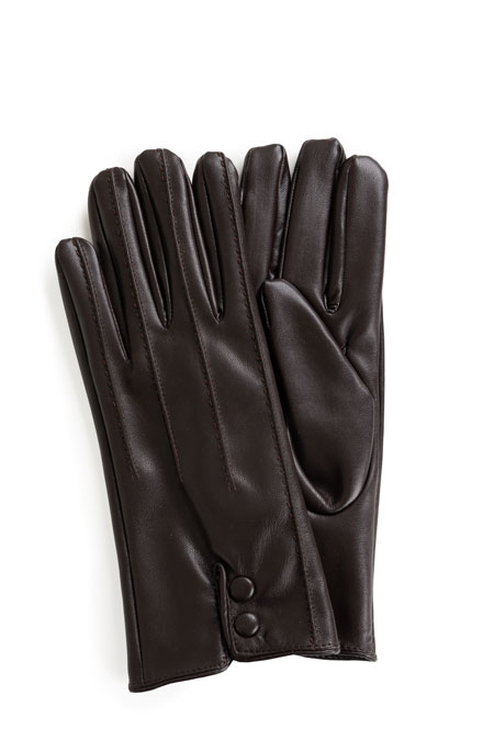 Ženske rukavice od eko kože sa ukrasnim dugmićima Tiffany Production