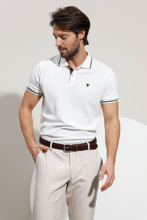 Tiffany Production Polo majica sa kontrastnim detaljima