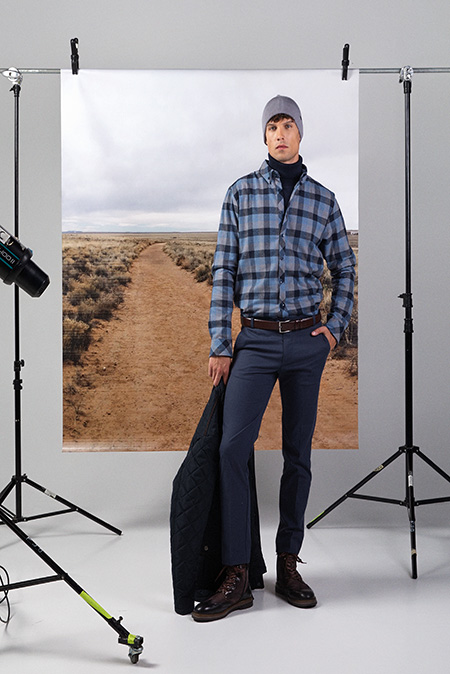 Muška karirana košulja dugih rukava Tiffany Production