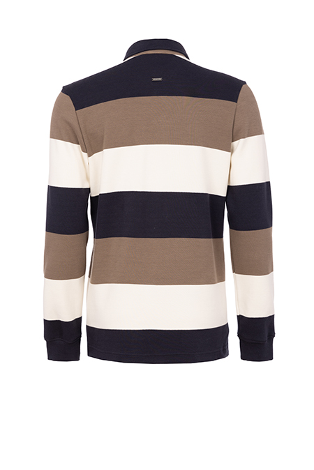 Prugasti muški duks dugih rukava sa kragnom Tiffany Production