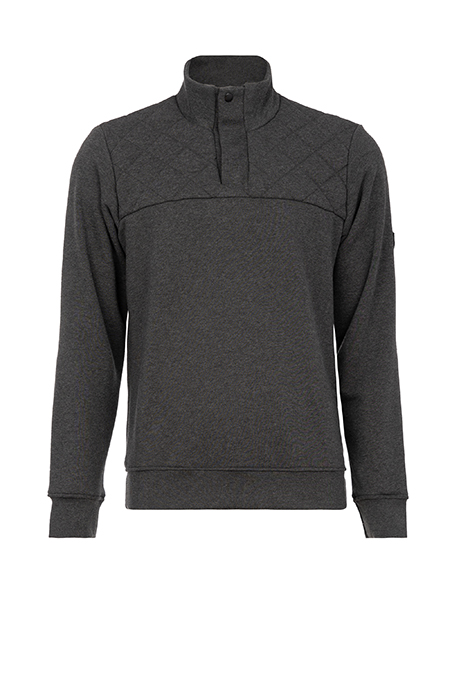 Tiffany Production Muški duks dugih rukava sa visokom kragnom i prošivenim detaljima