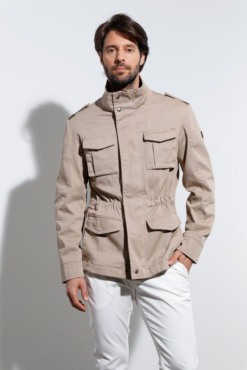 Tiffany Production Bež jakna sa džepovima