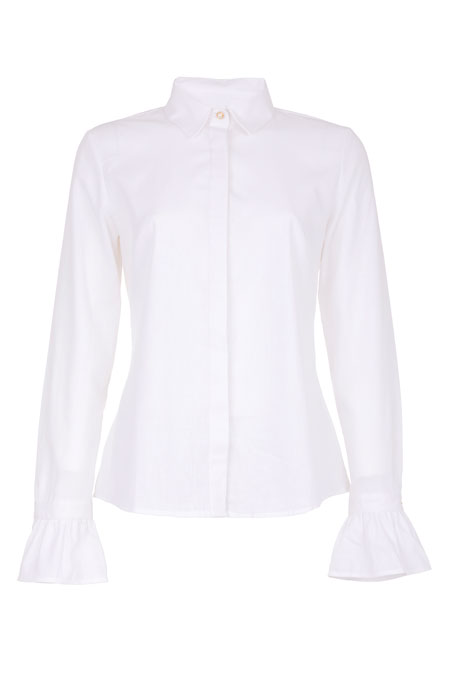 Ženska košulja dugih zvonastih rukava sa skrivenim kopčanjem Tiffany Production