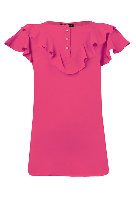 Tiffany Production Bluza sa okruglim izrezom i kratkim karner rukavima
