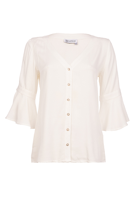 Bluza sa V izrezom i kratkim karner rukavima Tiffany Production