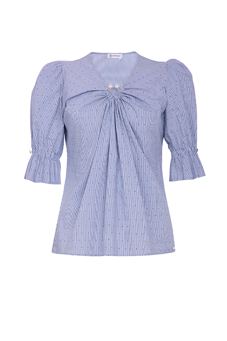 Tiffany Production Bluza naglašenih rukava sa V izrezom