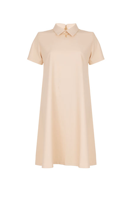 Haljina A kroja sa kragnom i brošem Tiffany Production