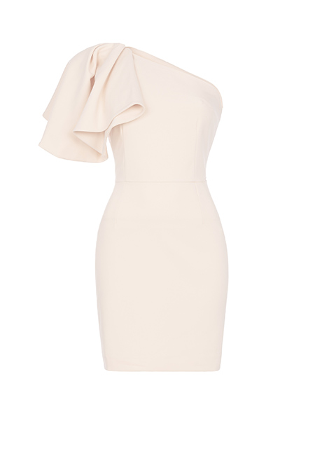 Tiffany Production Asmiterična mini haljina na jedno rame