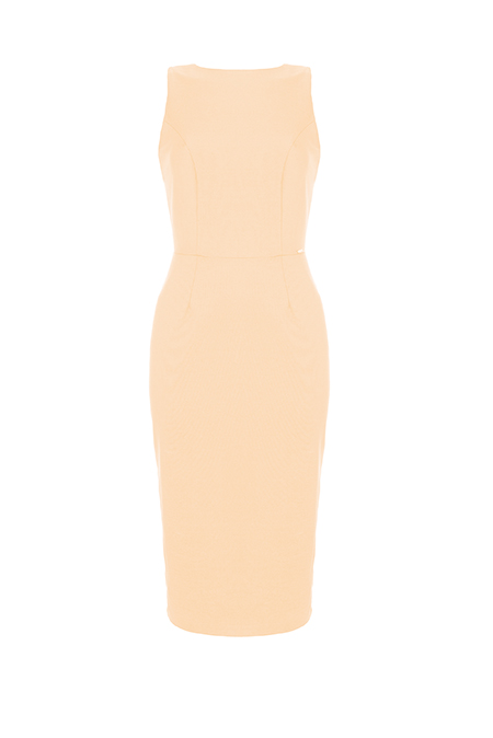 Tiffany Production Midi haljina bez rukava sa otvorenim leđima i ukrasnom mašnom