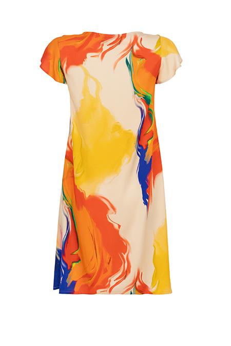 Kratka neon haljina sa karner rukavima Tiffany Production