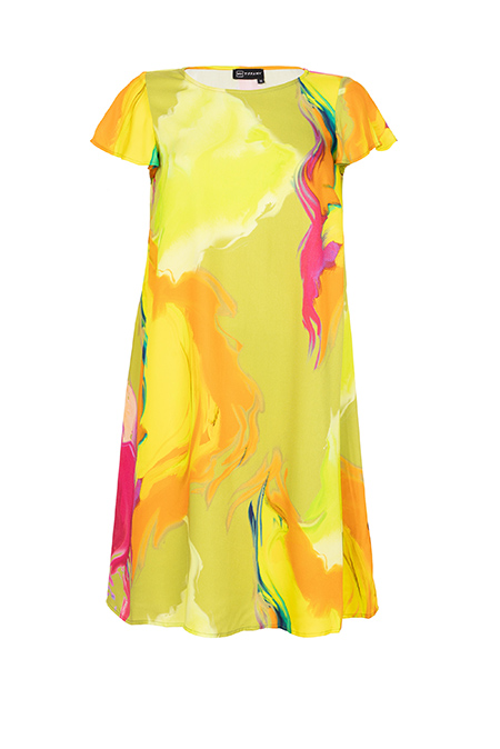 Tiffany Production Kratka neon haljina sa karner rukavima
