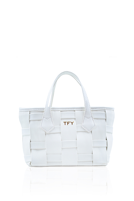Tiffany Production Mini torbica zaobljenih ručki i odvojivim kaišem za nošenje preko tela
